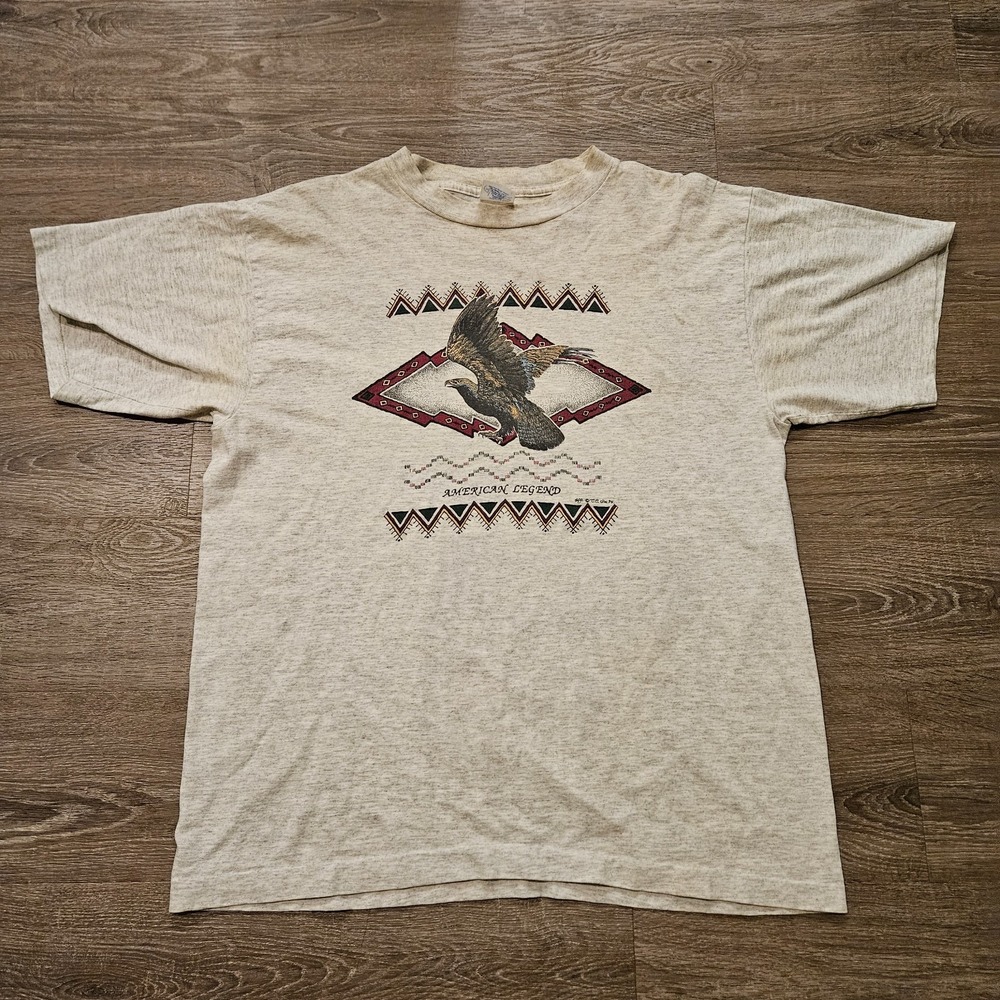 Vintage 1994 American Legend Eagle T Shirt Mens L Southwest Made in USA Alore
